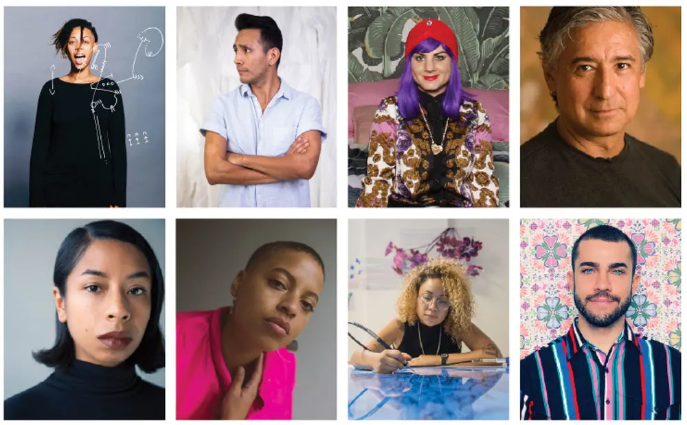 L to R clockwise: Najja Moon, Roberto Navarrete, Rosemarie Romero, Roberto Juarez, Alex Fialho, GeoVanna Gonazalez, Naima Green, Kia LaBeija